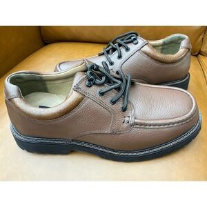 Dockers Glacier Oxford Mens 10W Dark Tan Leather Stain Defender 90-6702